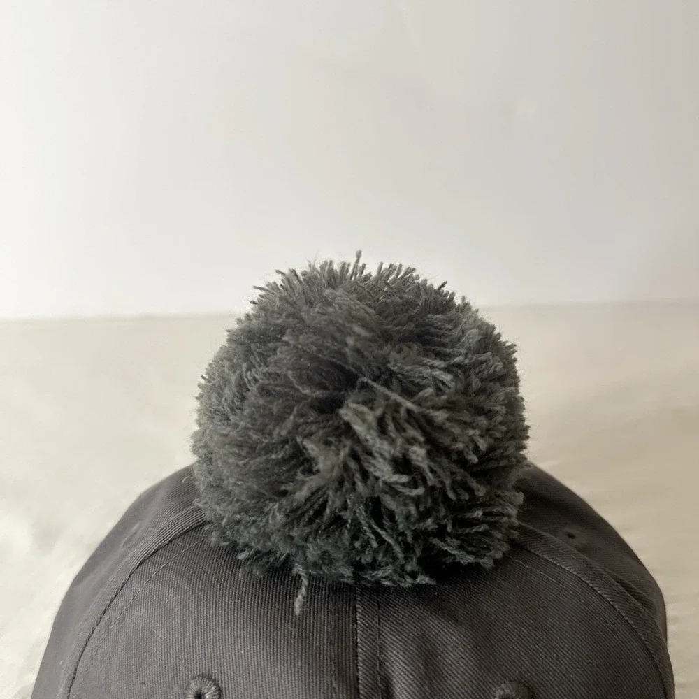 Disney Parks Mickey Hearts Me Gray Baseball Cap Hat Pom Pom Size Youth Pink Girl